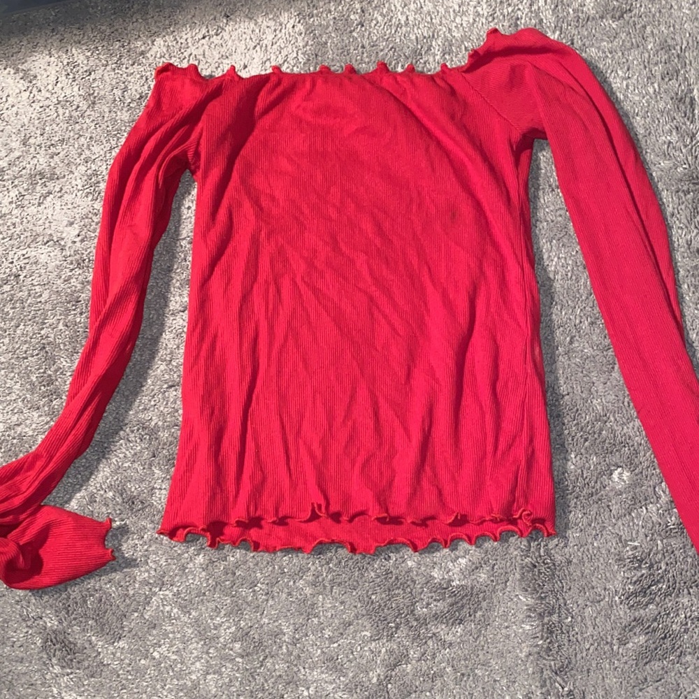 Off the shoulder ruffle top